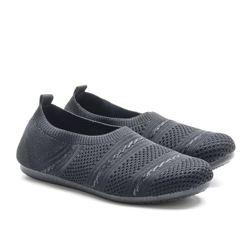 Image of ASIAN ZERI-02 Women's Knitted Slip-On Casual Shoes | Lightweight, Memory Foam, Flexible & Breathable Footwear for Walking, Travel & Casual Use