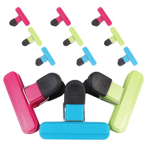 Ipetboom 12 Pièces Clips de Fermeture Alimentaire Réutilisables Plastique Pinces de Serrage Compactes pour Sacs de Cuisine Céréales et Snacks Maintien Fraîcheur