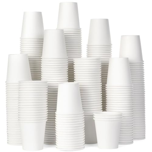 Vumdua 500 Pack 3 oz Bathroom Paper Cups, Small Coffee Cups Leak-Free Mini Disposable Mouthwash Cups, Ideal for Bathroom & Espresso, White