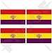 SPANIEN Zweite Spanische Republik Staatsflagge 50mm Auto & Motorrad Aufkleber, x4 Vinyl Stickers