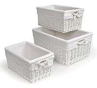Algopix Similar Product 10 - Three Nesting Wicker Nursery Baskets