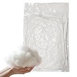 Jtnohx Füllwatte, Kissenfüllung, 100g Polsterwatte für Sitzsack, Füllung für Pakete Bohnenbeutel, Decken, Polsterungen, Pouf, Fiberfill, Basteln