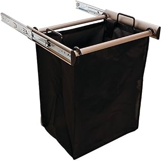 Hafele 18" Pull-Out Hamper, with Removable Bags Synergy Collection Matt Nickel