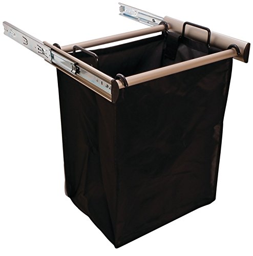 Hafele 18" Pull-Out Hamper, with Removable Bags Synergy Collection Matt Nickel