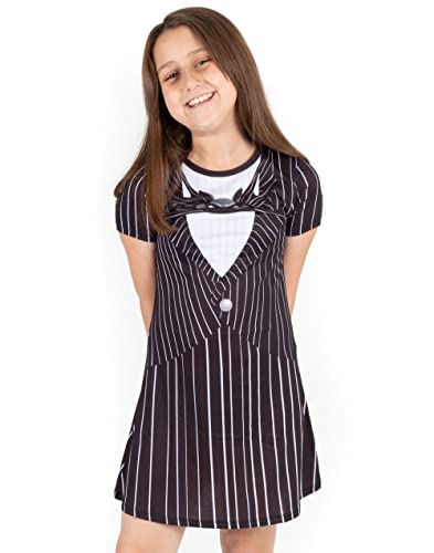 Robe de déguisement confortable fille Jack Skellington sans démangeaison
