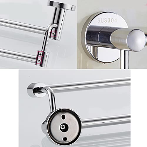 Barre de serviette de bain en acier inoxydable poli bleu 50cm