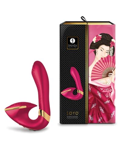 Shunga Soyo Raspberry 17 cm, masseur intime en silicone pour le plaisir des couples