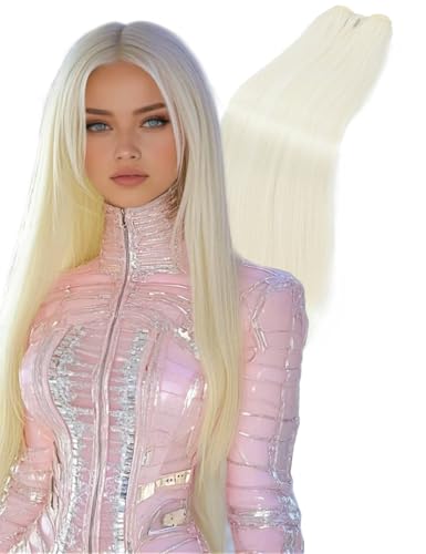 30 Inch Long Hair Extensions Sew in 200g Platinum...