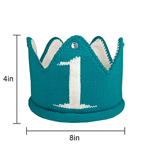 Lujuny Knit 1St Birthday Hat - Soft Baby Crown Headband Cap For St. Patrick's Day Party Costume Photoshoot (Green) #TOP3