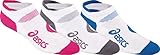 ASICS Women's Intensity Single Tab Running Socks (3 Pack), White, Large