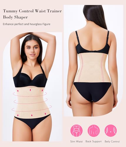 Nebility Womens' Waist Trainer Tummy Control Waist Cincher Slim Body Shaper thumb #2