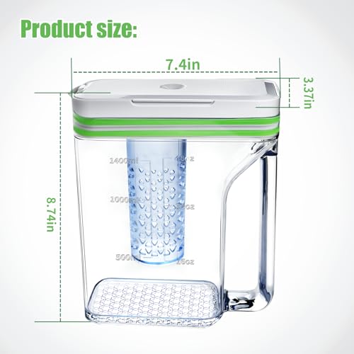 image for Vanshly Upgraded Refrigerator water Pitcher DA97-17395A Compatible Wit