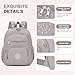 Small Backpack for Women, 2PCS Mini Backpack for Ladies Bookbag Purse for Women with Mini Wallet and Luggage Strap, Gray