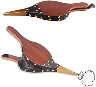 TOGETDREAM Fireplace Bellows Wood Air Blower Fireplace Blower for Fireplace Fire Pit BBQ and Outdoor Camping Hanging Leather Strap Fire Tools Accessories