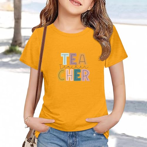 Toddler's Back to School Clothes Boys Girls First Day of School Shirt Cute Graphic Tees Teens Preppy Short Sleeve Summer Tops4
