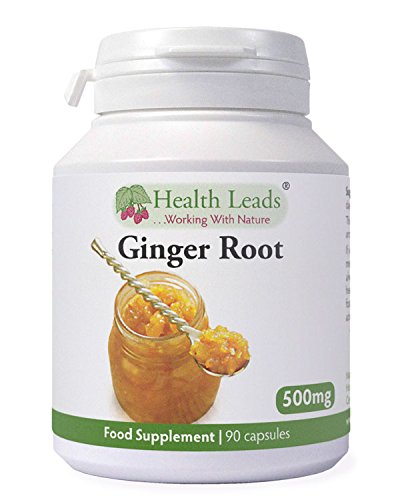Health Leads Ginger Root Powder Capsules 500mg, 90 Count