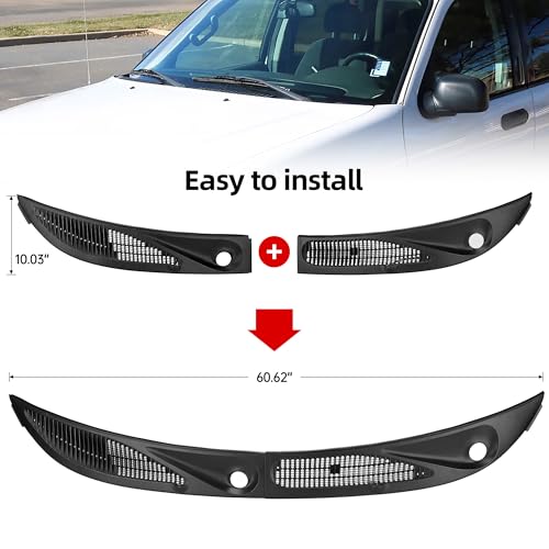 image for CRAPOZ Windshield Wiper Cowl Panel Grille Compatible with 1995-2005 Fo