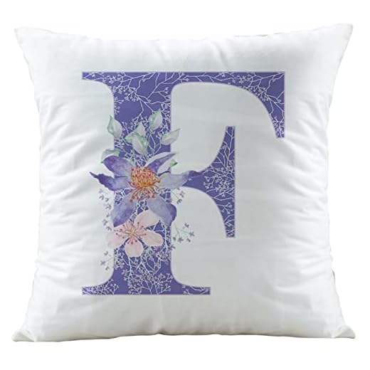 Personlig bokstav blommig kudde 18x18, engelska alfabet e kasta kudde omslag, modern heminredning kudde omslag, gåva till mamma, brudtärna, brud dusch gåvor 18 * 18in