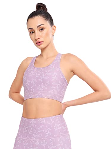 Image of CULT Cultsport Medium Impact Sports Bra | Slip on Workout Bra for Women for Gym | Criss Cross, Full Coverage, Anti Chafing | Contrast Seam Everyday Active Wear for Gym, Zumba, Yoga