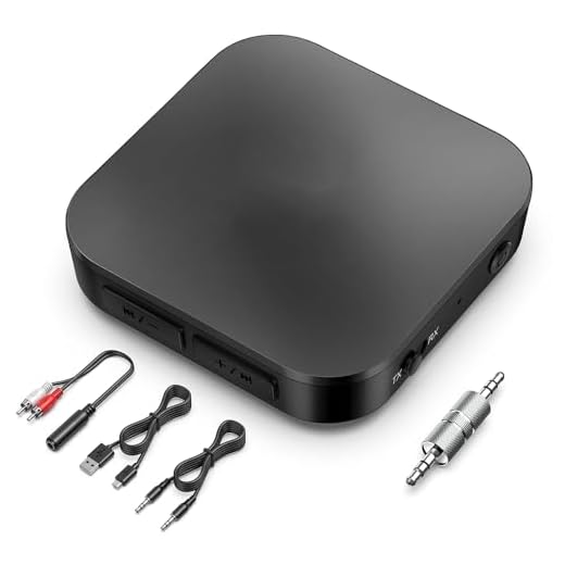 Swiitech Bluetooth Transmitter Receiver, 2-in-1 AUX, V5.0 Bluetooth Adapter for TV/Car/Speaker/Home Stereo/PC, Pairs 2 Devices Simultaneously, aptX Low Latency (TR-01)