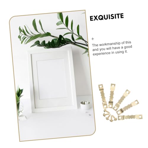 Image of Cabilock 1 Set Sawtooth Picture Hangers with Screws Concealed Hook Design for Easy Installation Multiuse Hardware for Hanging Frames Photos Clocks and Tools Rvs and Trucks