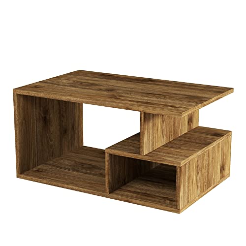 Table d’Appoint Niger Design en mélaminé haute finition Nogal