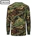 TWCHAS Men's Camo Long Sleeve Shirt - Military Tactical & Hunting & Fishing T-Shirt - Breathable and Lightweight, Suitable for Outdoor and Everyday Wear(Woodland Camo/XL)