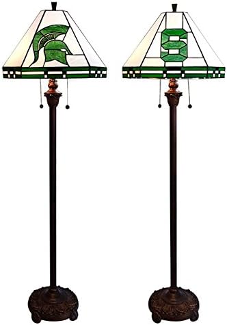 Traditions Artglass MICHST520 Michigan State Floor Lamp