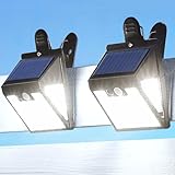 LIFENGSOLER 72LED ソーラーライト 屋外 IP65防水 人感センサーライト 屋外 ソーラー充電 クリップ式 3面発光 600ルーメン超高輝度 昼白色6500K 3つ感知モード搭載 クリップライト 自動点灯 消灯 常夜灯 防犯対策 玄関 廊下 軒先 駐車場 ガーデン 柵 停電・防災対応（2個）