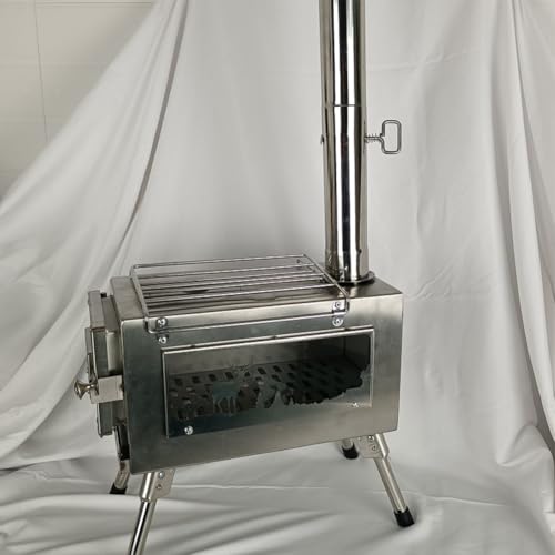 LatoYard Tubo de humo de acero inoxidable de 60 mm para estufa de leña, chimenea, chimenea, horno tipi al aire libre, protector de disipación de calor, parte de calentadores radiantes