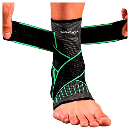 NativoDex Tobillera para Esguince, Estabiliza el Tobillo y Previene Torceduras, para Soporte y Compresión, Recupera Lesiones como Fascitis Plantar, Deportiva con Velcro Ajustable (Verde, S)