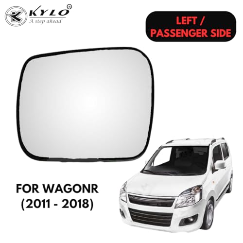 Image of Kylo WagonR (2011-2018) Passenger Side (Left Side) Car Side Mirror Glass /Tukdi /Sub Mirror Plate
