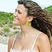Chunky Hoop Earrings for Women 80s 90s Statement Wide Hoop Earrings Large Trendy Exaggerated Earring Vintage Neon Earrings Jewelry Accessories (Yellow)