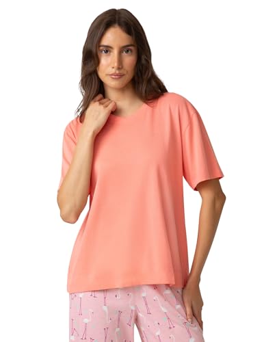 Image of HUE Women's Summer Vacation Pajama Separates, Soft, Whimsical Print Pjs with Tropical Beach Themes, Flip Flops, Cocktails