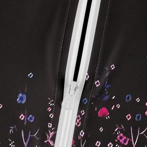Scrub Jackets for Woman Zip Up Long Sleeve Tops Print Plus Size Womens Scrubs for Women Nursing Shirts with Pockets