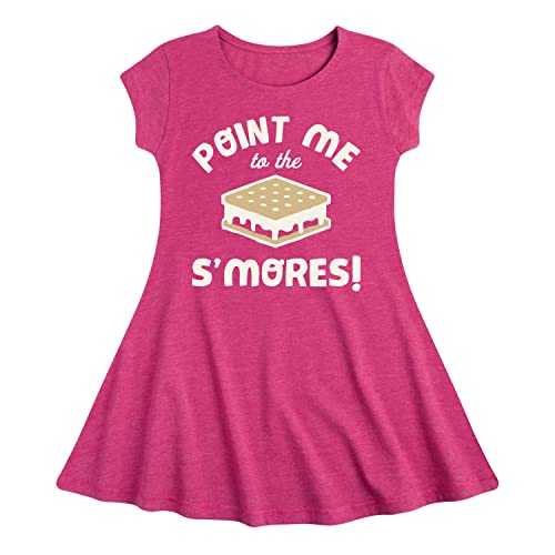 Instant Message - Point Me to The Smores - Toddler & Youth Girls Fit & Flare Dress