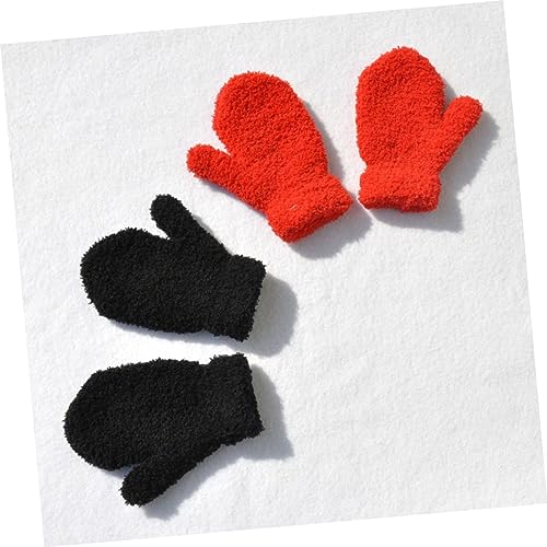 Homoyoyo 6pairs Boy Girl Gloves Full Cover Hand Mittens for Girls Stylish Knit Design Easy to Wear for Cold Days Includes3