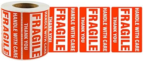 500 Labels 2x3 FRAGILE This Side Up/ Handle With Care Shipping