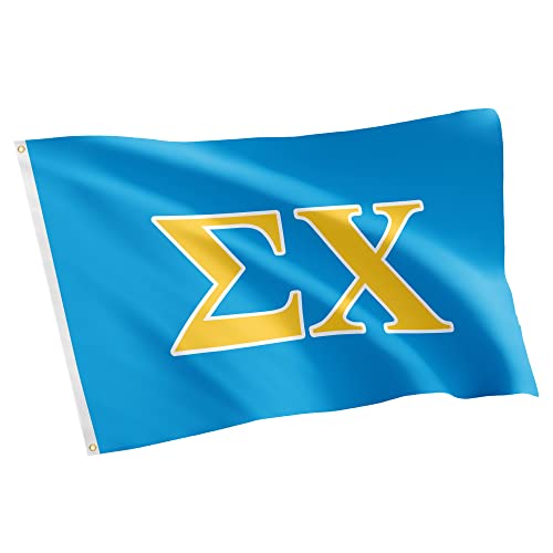 Desert Cactus Sigma Chi Flag Letter Fraternity Greek Banner 3x5 Feet Sign Decor Sig Chi (Letter)