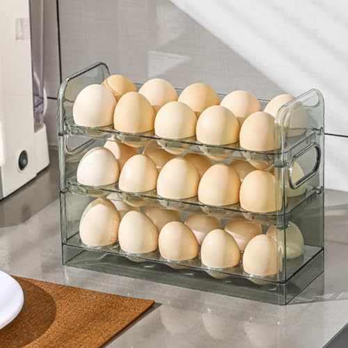 Guardahuevos transparente y compacto compatible con baldas y puertas de nevera 5