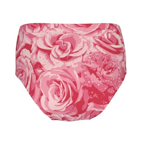 Flowers Theme Of Roses Girls' Underwear Soft Cotton Little Girls Panties Comfort Briefs2