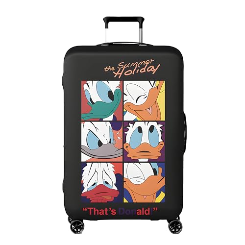 Image of Kraptick Printed Luggage Cover - Suitcase Cover with Double Opening Design, Travel Suitcase Cover for Protection, Protective Elastic Trolley Cover, Travel Bag Cover with Duck Printed Design (Large)