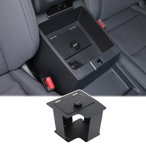Center Console Lock Safe Box Compatible with Nissan Frontier 2022-2025,Carbon Steel Armrest Lockbox with 3 Digit Combo Code Lock Storage Interior Organizer Security