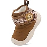 FEETCITY Baby Warm Boots Boys Girls Winter Shoes Cozy Fleece Snow Boots Toddler Non-Slip Walking Shoes