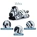 The Petting Zoo Zebra Stuffed Animal Plushie, Gifts for Kids, Scoopz Wildlife Animals, Zebra Plush Toy, 8 inches
