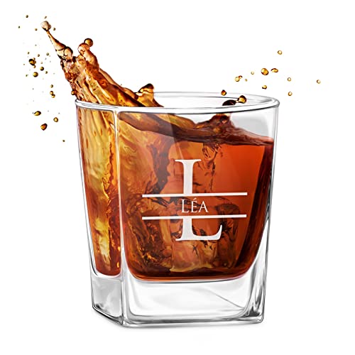 Maverton 250ml Verre à whisky personnalisé - Cadeau d’anniversaire - Verre pour les connaisseurs de whisky - Cadeau personnalisé pour femme - Verre classique pour elle - Prénom