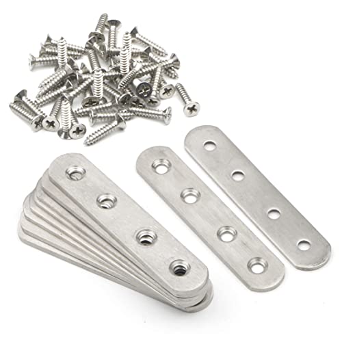 Pxyelec 10pcs 3.8 pouces plaque réparation acier inoxydable plat