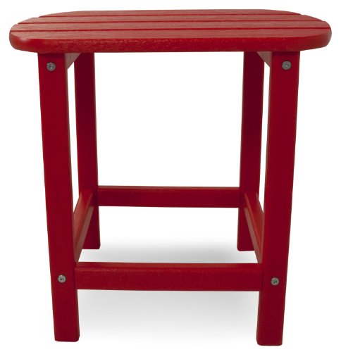 Polywood Sbt18Sr South Beach 18" Outdoor Side Table, Sunset Red #TOP1