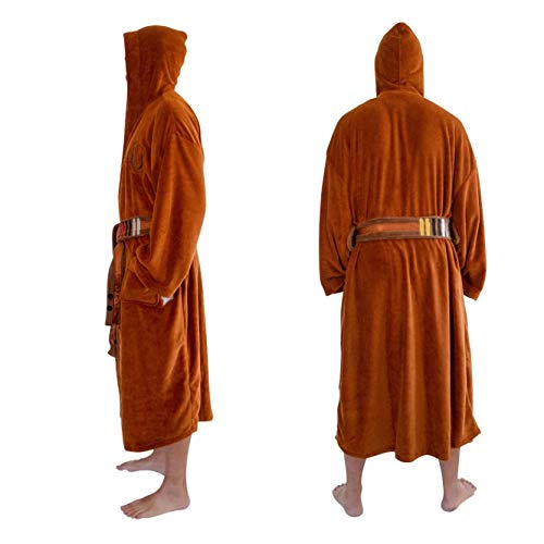 STAR WARS Jedi Master Hooded Bathrobe for Men And Women | Soft Plush Spa Robe For Shower | Lightweight Fleece Housecoat With Belted Tie | Plus Size XXL3