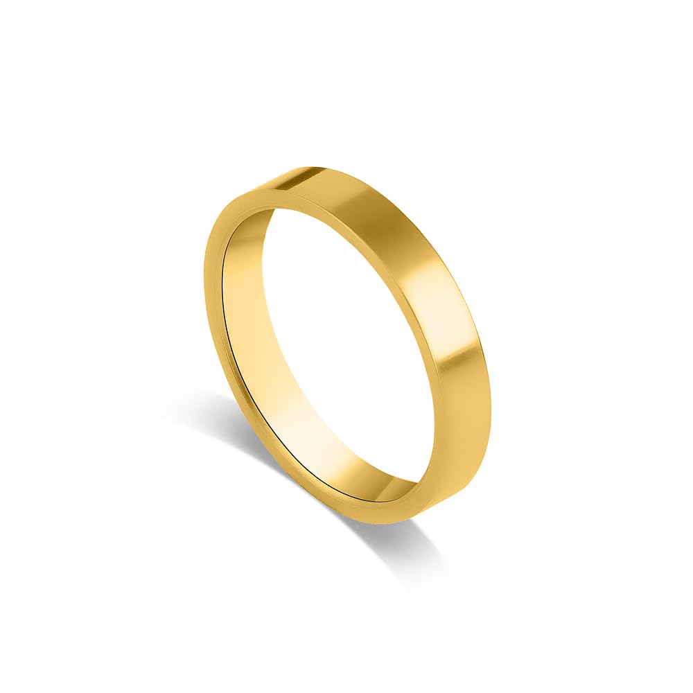 Vintage Gold Band Ring for Men (Size - 9) - Waterproof & Anti Tarnish Men's Accessories | Jewellery for Boys & Men | Birthday, Anniversaries Gift for Men & Boys-image-1